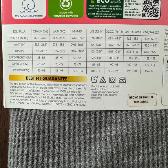 Fruit of the Loom Women's Eversoft Waffle Thermal Top, Size XXL(20) - Picture 5 of 5